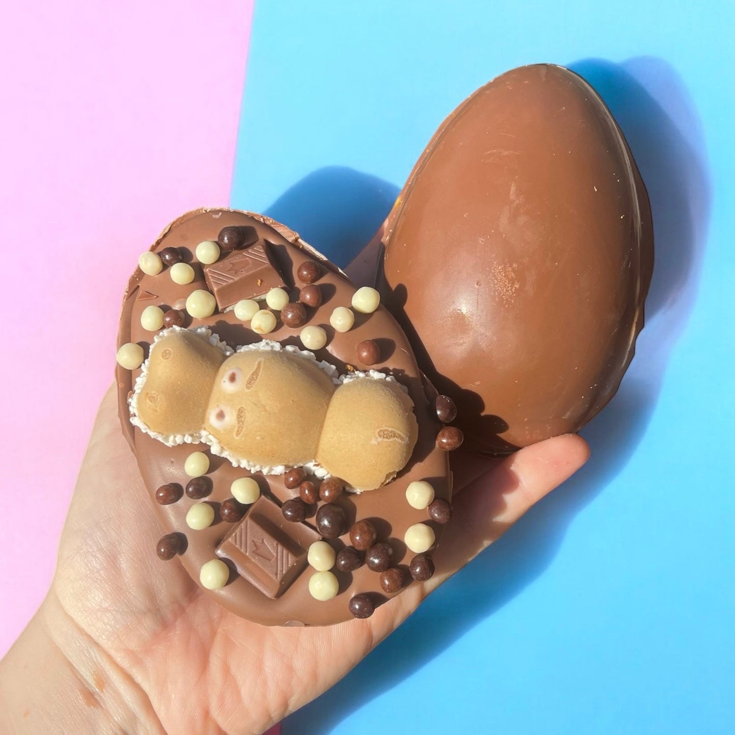 Stuffed Chocolate Half Easter Egg