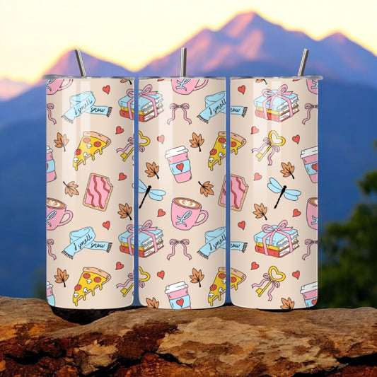 Books And Coffee Stars Hollow Inspired Aesthetic Tumbler 20oz